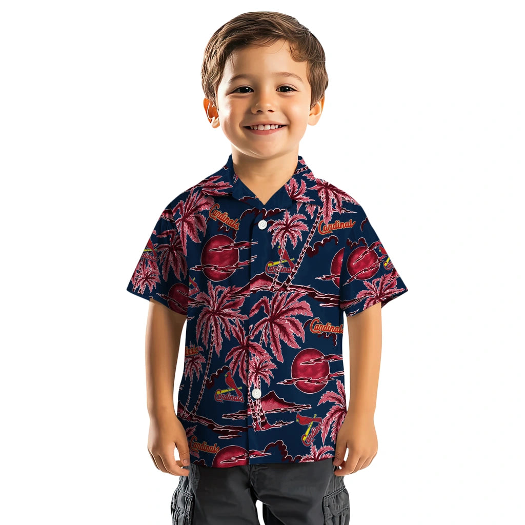 St. Louis Cardinals Hawaiian Shirt - Palm Sunset | Moonbestprint