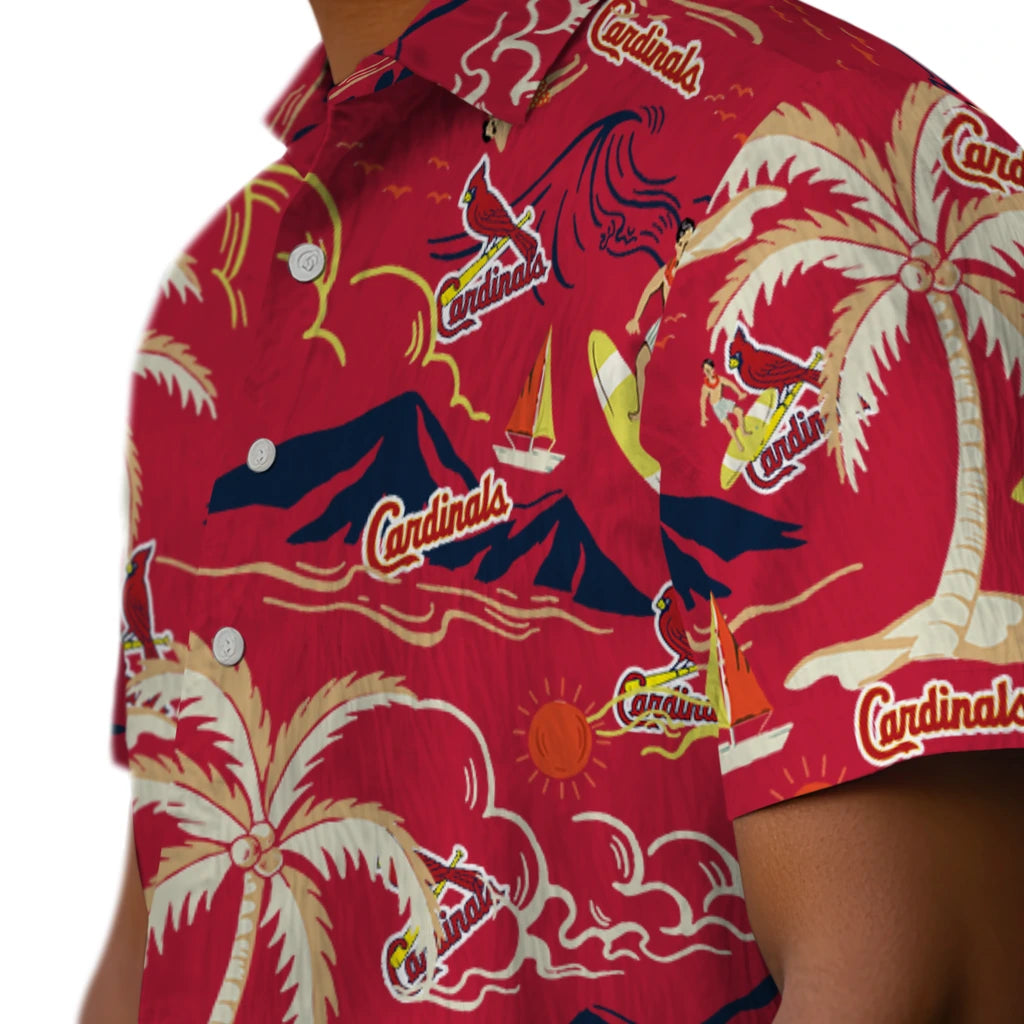 St. Louis Cardinals Hawaiian Shirt - Palm Tree Island | Moonbestprint