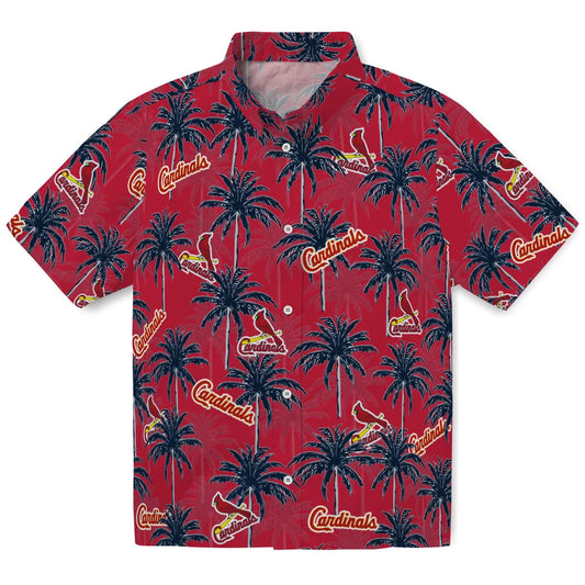 St. Louis Cardinals Hawaiian Shirt - Palm Tree Motif | Moonbestprint