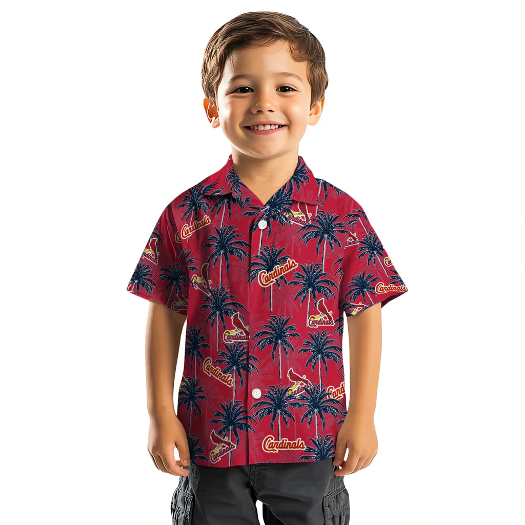 St. Louis Cardinals Hawaiian Shirt - Palm Tree Motif | Moonbestprint