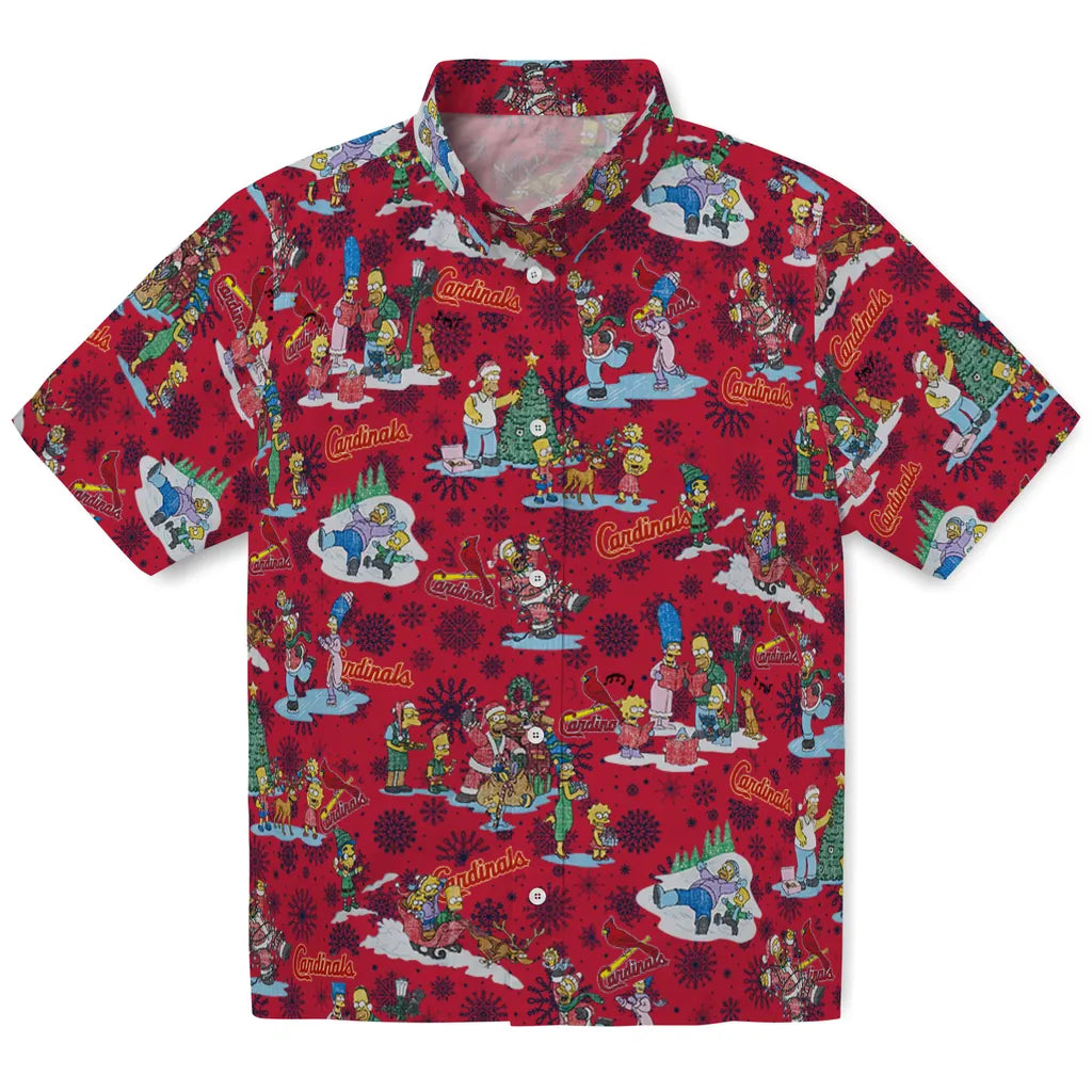 St. Louis Cardinals Hawaiian Shirt - Simpsons Christmas | Moonbestprint