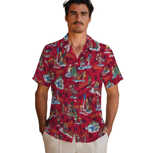 St. Louis Cardinals Hawaiian Shirt - Simpsons Christmas | Moonbestprint