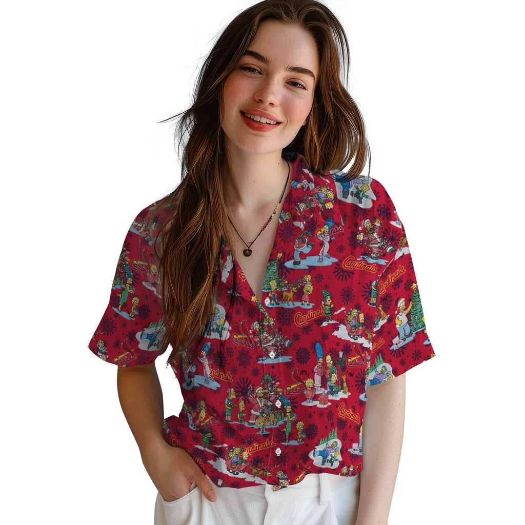 St. Louis Cardinals Hawaiian Shirt - Simpsons Christmas | Moonbestprint