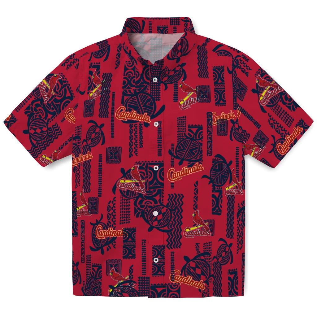 St. Louis Cardinals Hawaiian Shirt - Turtle Lines | Moonbestprint