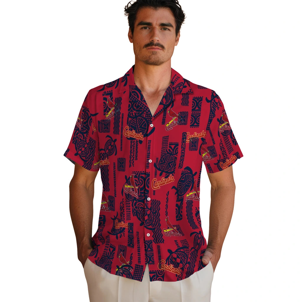 St. Louis Cardinals Hawaiian Shirt - Turtle Lines | Moonbestprint