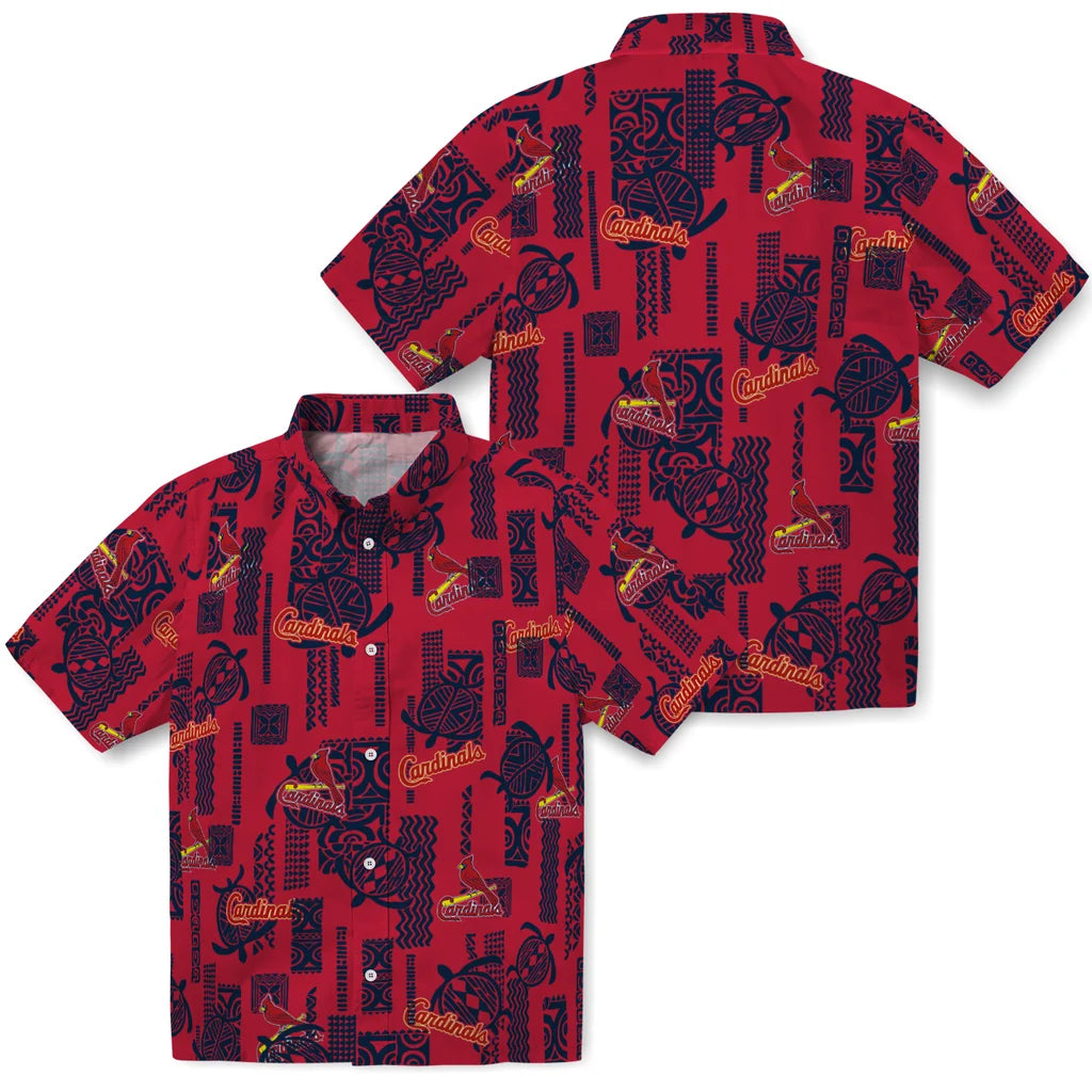 St. Louis Cardinals Hawaiian Shirt - Turtle Lines | Moonbestprint