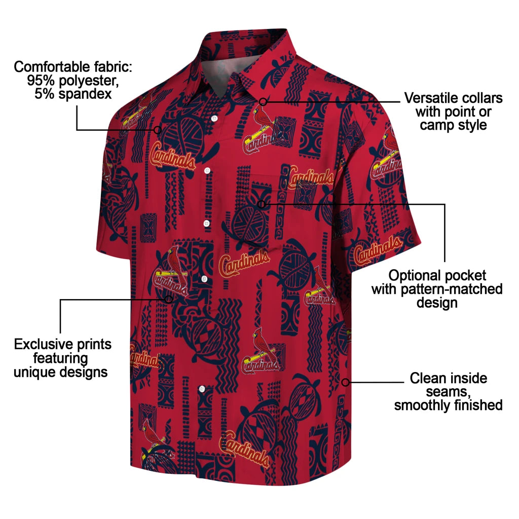St. Louis Cardinals Hawaiian Shirt - Turtle Lines | Moonbestprint