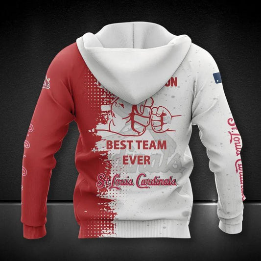 St. Louis Cardinals Dad And Son MLB All Over Print Hoodie -Moonbestprint