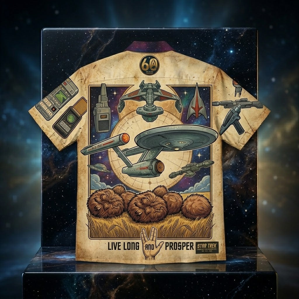 Unisex Star Trek 60th Anniversary 1966-2026 Graphic Hawaiian Shirt for Movie Fans – Moonbestprint