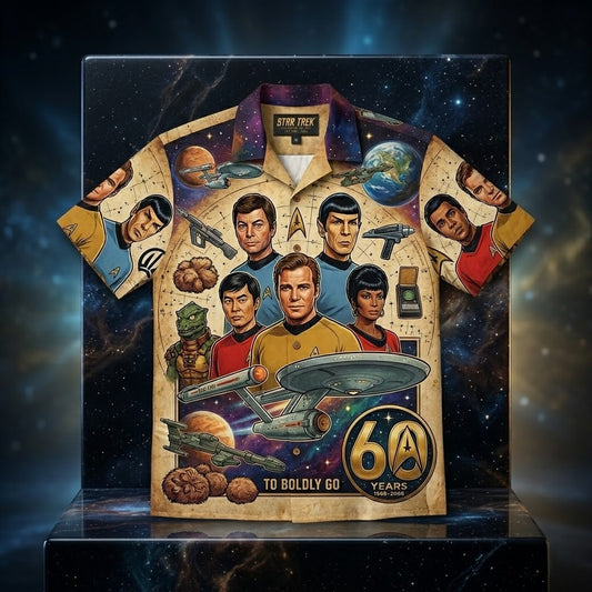 Unisex Star Trek 60th Anniversary 1966-2026 Graphic Hawaiian Shirt for Movie Fans – Moonbestprint