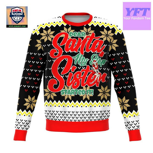 Step Sis Did It Meme 2022 Design 3d Ugly Christmas Sweater ? Usalast