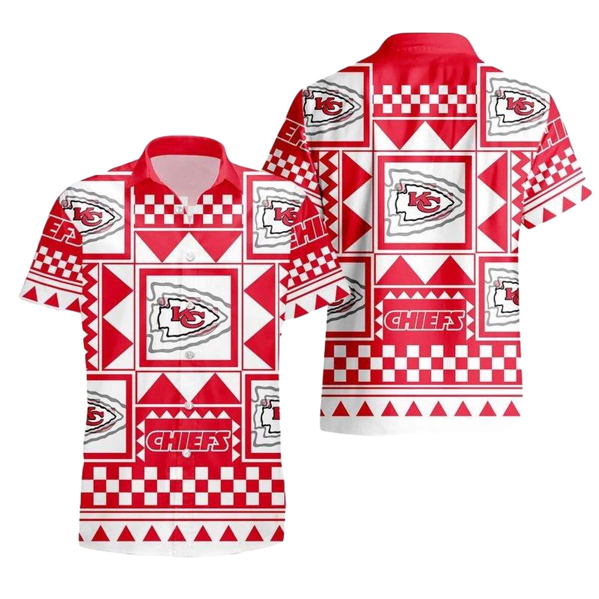 Kansas City Chiefs Polynesian Graphic Hawaiian Shirt Unisex Aloha Tee - Moonbestprint