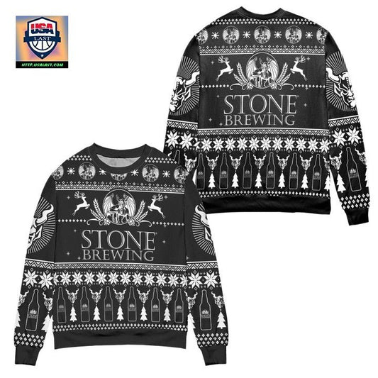 Stone Brewing Logo Christmas Pattern Ugly Christmas Sweater ? Usalast