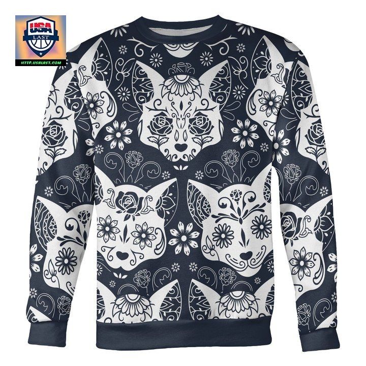Sugar Skull Cats Sweater ? Usalast