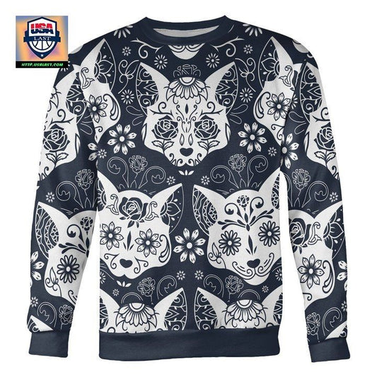 Sugar Skull Cats Sweater ? Usalast