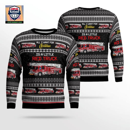 Sugarcreek Ohio Sugarcreek Fire Rescue Christmas Sweater 3D ? Usalast
