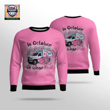 Sunstar Paramedics In Octorber We Wear Pink AOP Sweater ? Usalast