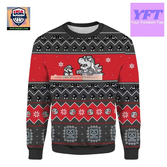 Super Mario No Pain No Game Super Mario Game Merry 3d Ugly Christmas Sweater ? Usalast