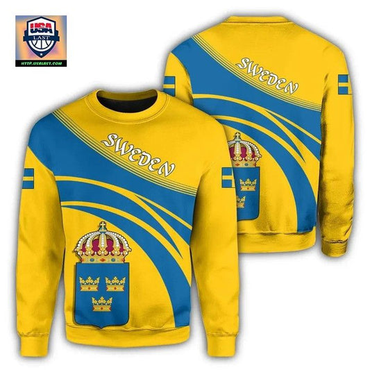 Sweden Coat Of Arms Sweater Cricket Style J5W ? Usalast