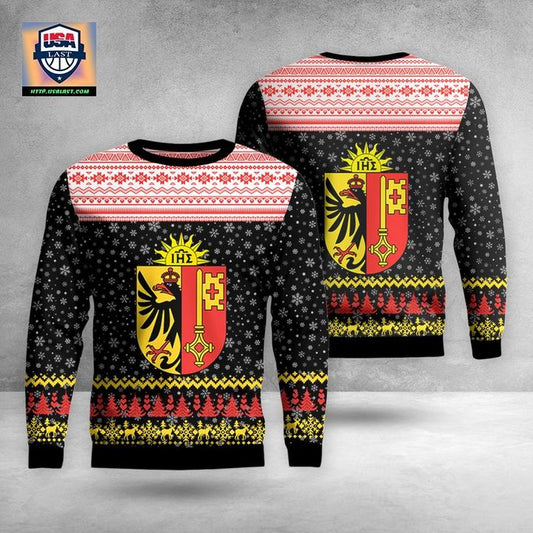 Switzerland Canton of Geneva Christmas Sweater 3D ? Usalast