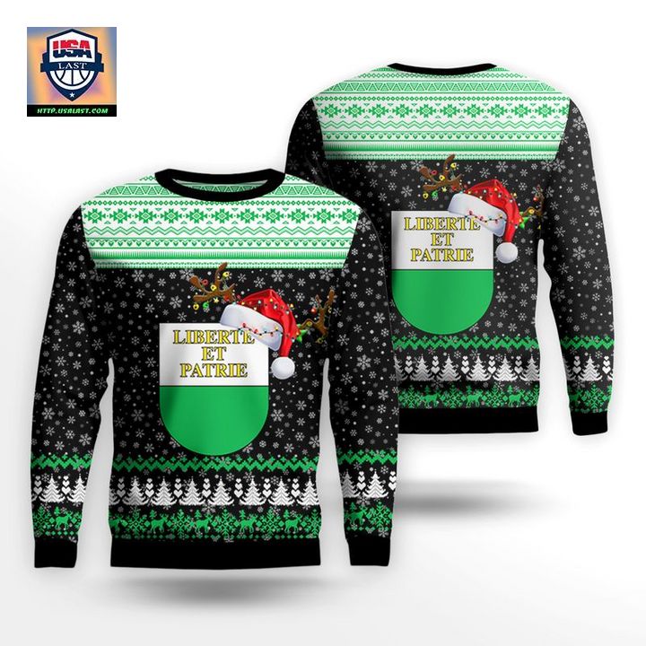 Switzerland Canton of Vaud Christmas Sweater 3D ? Usalast