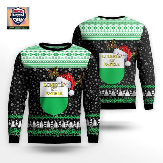 Switzerland Canton of Vaud Christmas Sweater 3D ? Usalast