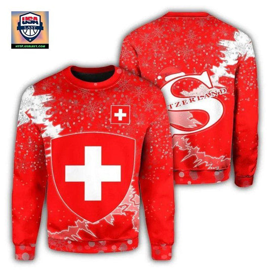 Switzerland Christmas Coat Of Arms Sweater X Style J78 ? Usalast