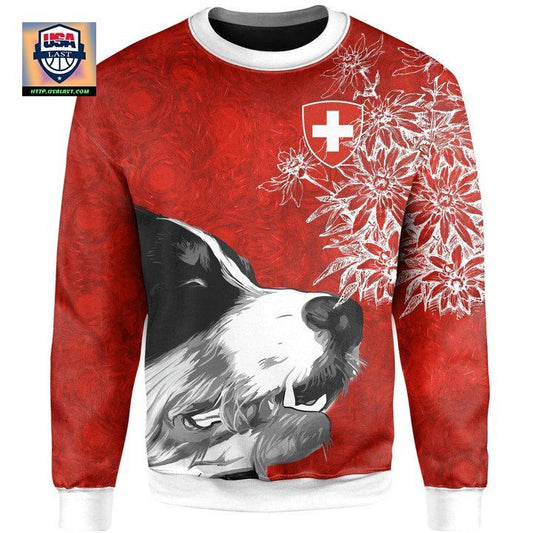 Switzerland Sweater Bernese Mountain Dog And Edelweiss A7 ? Usalast
