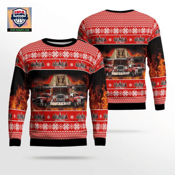 Syracuse Onondaga County New York Taunton Fire Department Christmas Sweater 3D ? Usalast