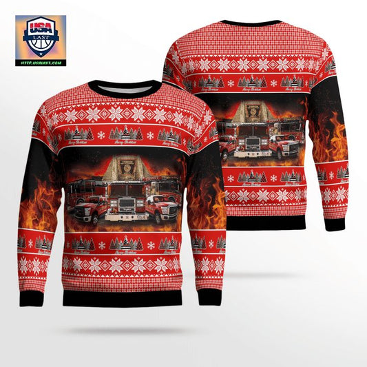 Syracuse Onondaga County New York Taunton Fire Department Christmas Sweater 3D ? Usalast