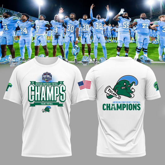 Tulane Green Wave T-Shirt - Football We are Champions | NU17 Moonbestprint