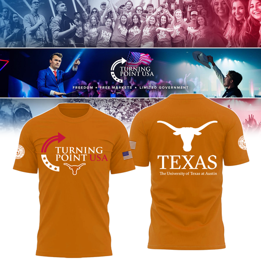 2025 Texas Longhorns University x Turning Point USA T-Shirt | LG35 Moonbestprint