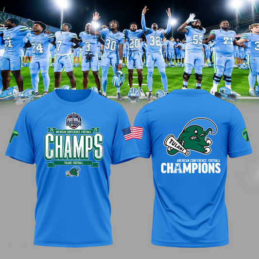 Tulane Green Wave T-Shirt - Football We are Champions | NG71 Moonbestprint