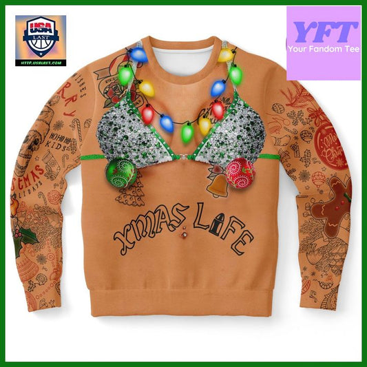 Tacky Funny Gag For Himher Skull Party 3d Ugly Christmas Sweater ? Usalast