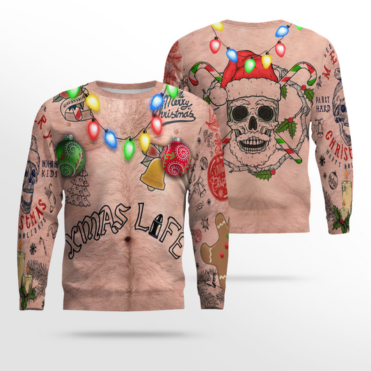Sexy Xmas Life Tattoo Ugly Christmas Sweater – Moonbestprint
