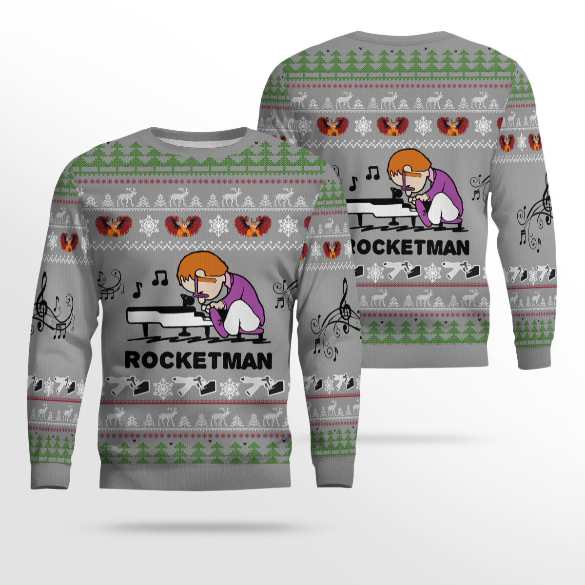 Elton John Rocket Man Ugly Christmas Sweater – Moonbestprint