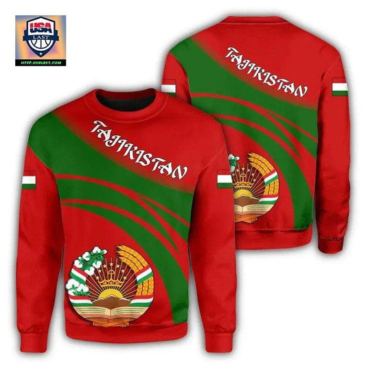 Tajikistan Coat Of Arms Sweater Cricket Style J5W ? Usalast