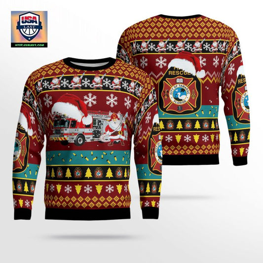 Tamarac Broward County Florida Tamarac Fire Department Christmas Sweater 3D ? Usalast