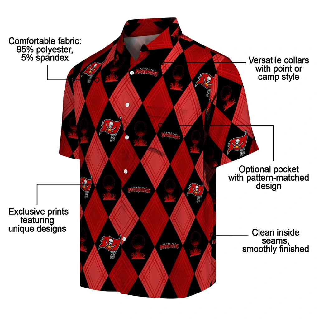 Tampa Bay Buccaneers Hawaiian Shirt - Golfing Plaid | Moonbestprint
