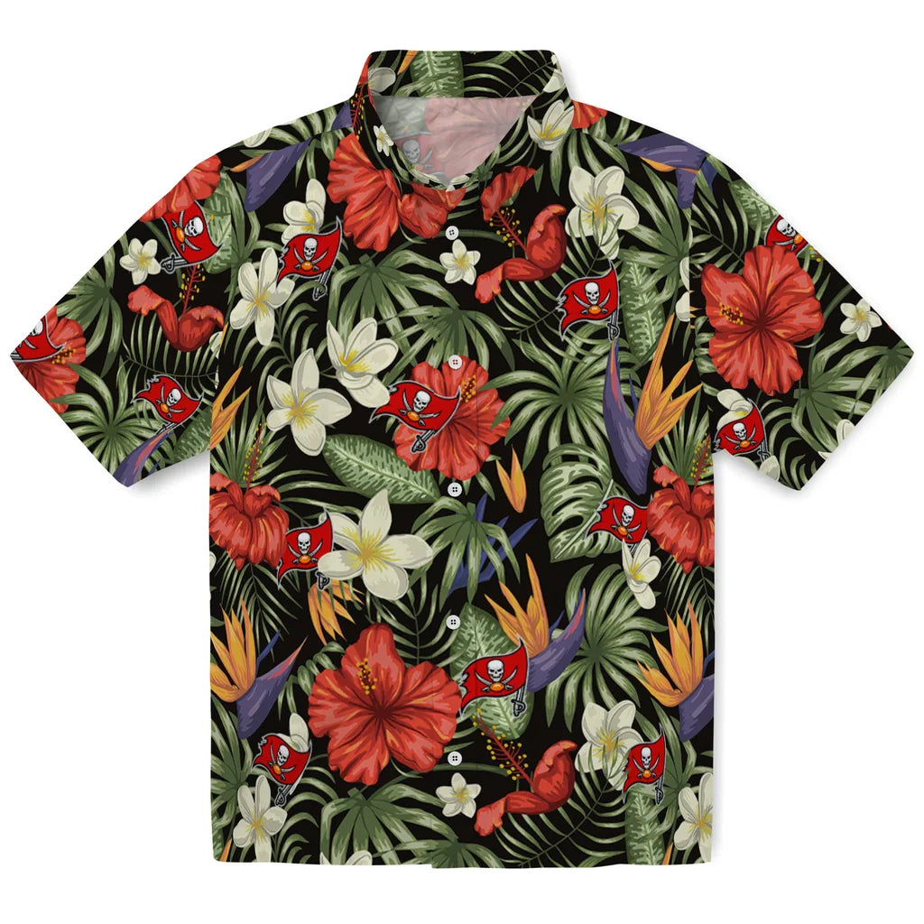 Tampa Bay Buccaneers Hawaiian Shirt - Hawaii Floral Hibiscus | Moonbestprint