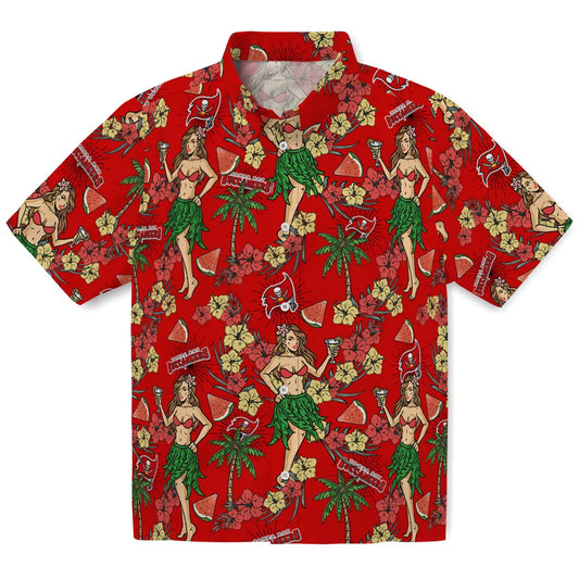 Tampa Bay Buccaneers Hawaiian Shirt - Hawaiian Girls Design | Moonbestprint