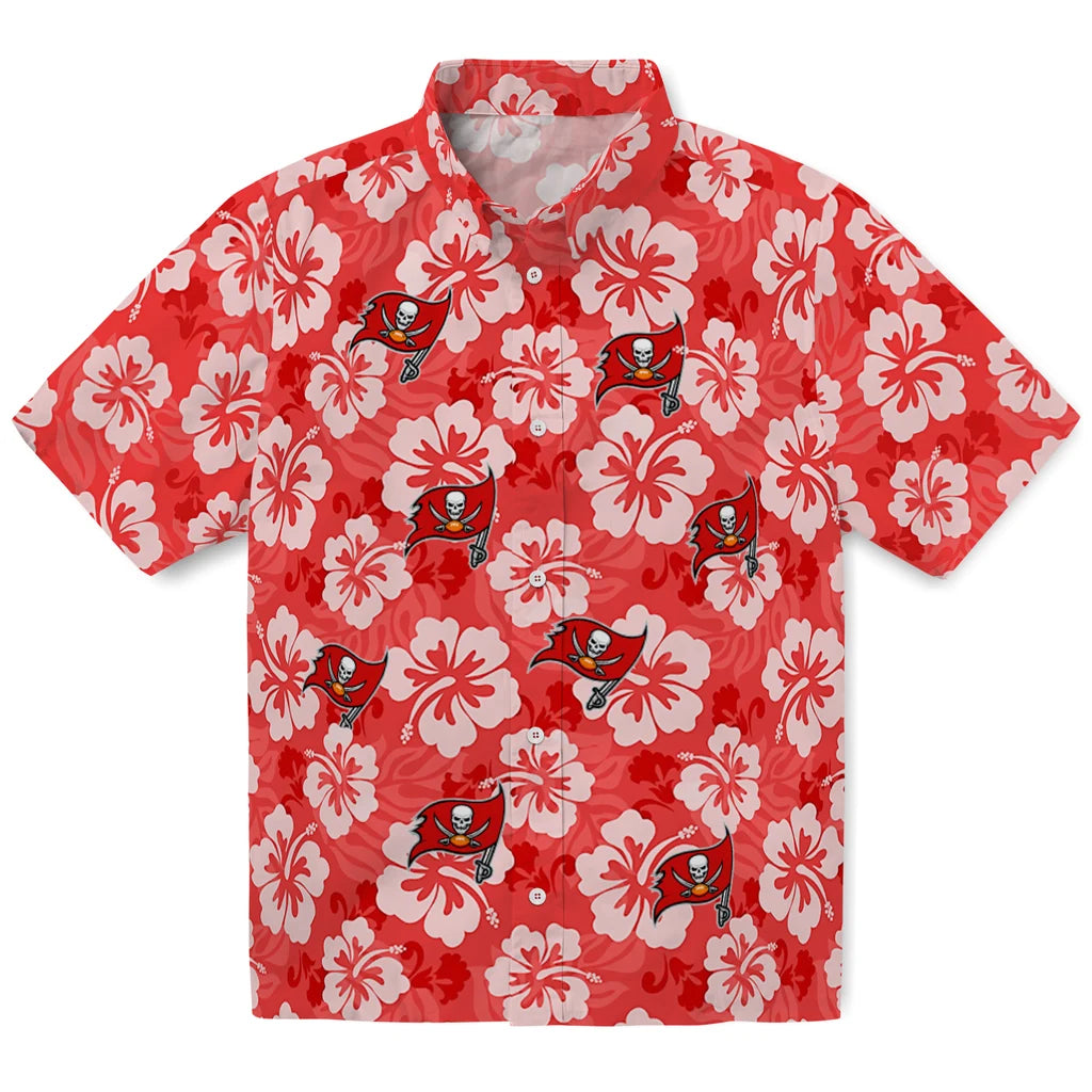 Tampa Bay Buccaneers Hawaiian Shirt - Hibiscus Cluster | Moonbestprint