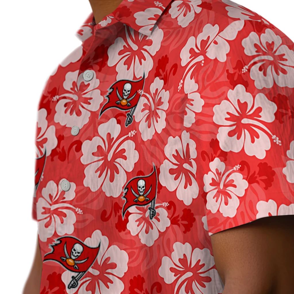 Tampa Bay Buccaneers Hawaiian Shirt - Hibiscus Cluster | Moonbestprint