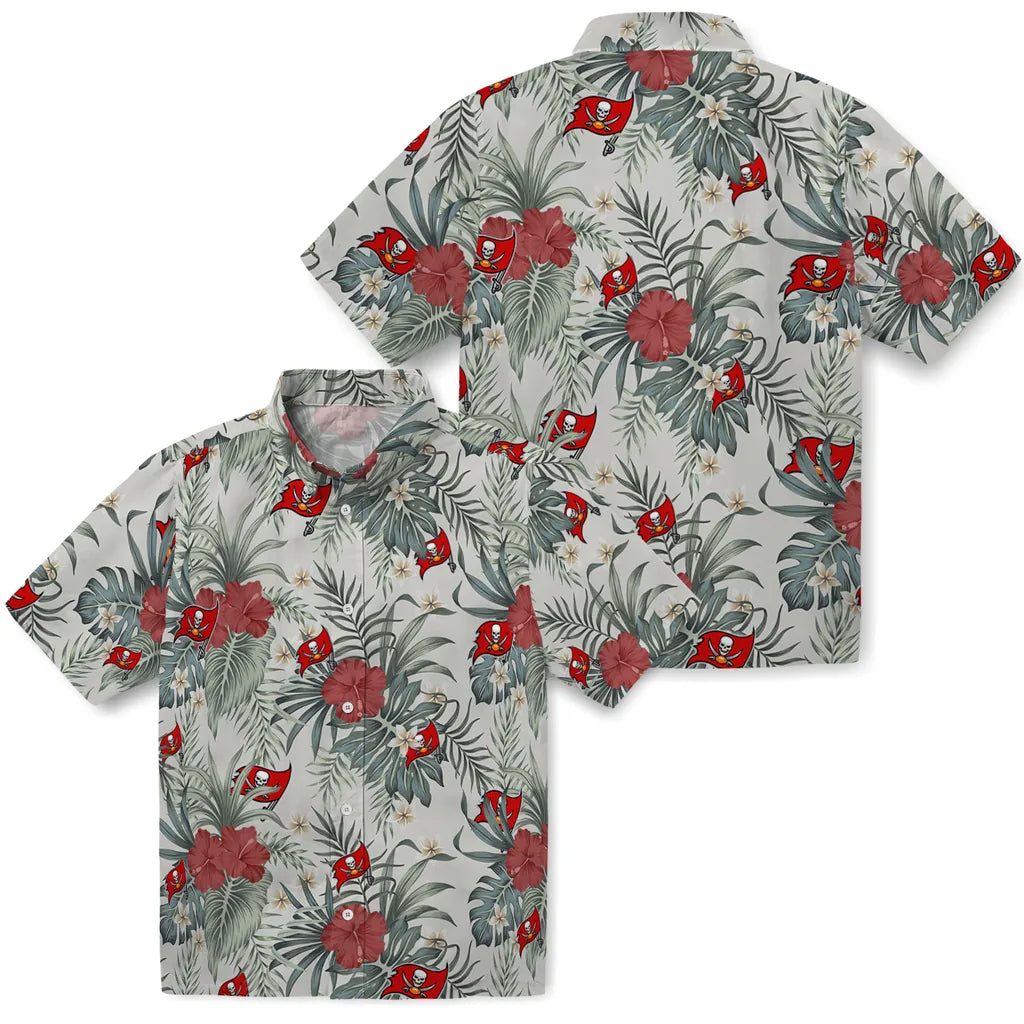 Tampa Bay Buccaneers Hawaiian Shirt - Hibiscus Designs | Moonbestprint