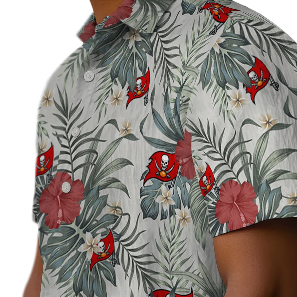 Tampa Bay Buccaneers Hawaiian Shirt - Hibiscus Designs | Moonbestprint