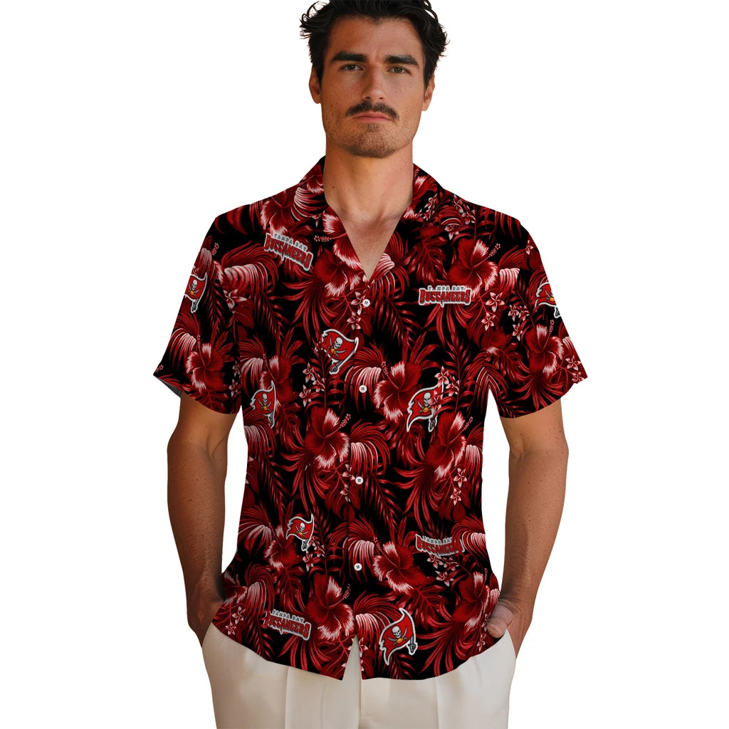 Tampa Bay Buccaneers Hawaiian Shirt - Hibiscus Exotic | Moonbestprint