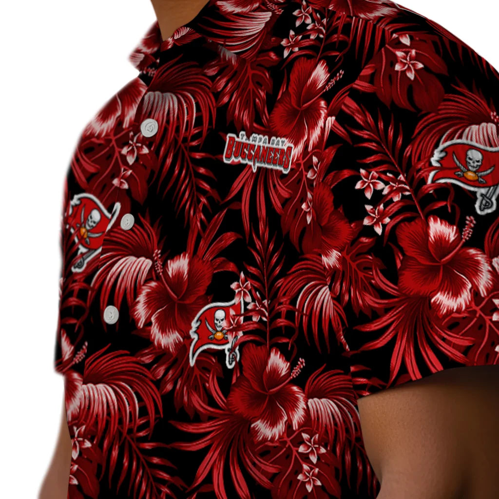 Tampa Bay Buccaneers Hawaiian Shirt - Hibiscus Exotic | Moonbestprint