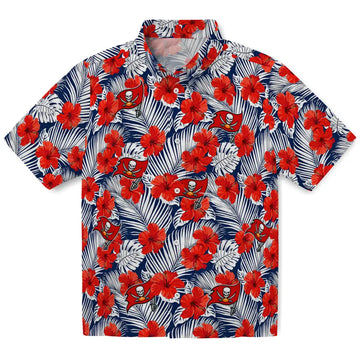 Tampa Bay Buccaneers Hawaiian Shirt - Hibiscus Fiesta | Moonbestprint