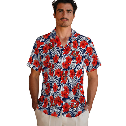 Tampa Bay Buccaneers Hawaiian Shirt - Hibiscus Fiesta | Moonbestprint