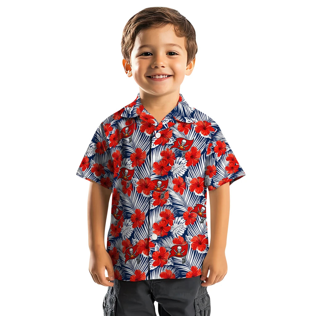 Tampa Bay Buccaneers Hawaiian Shirt - Hibiscus Fiesta | Moonbestprint